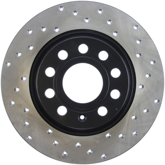 Stoptech 128.33129L Sport Cross-Drilled Disc Brake Rotors For Volkswagen Jetta