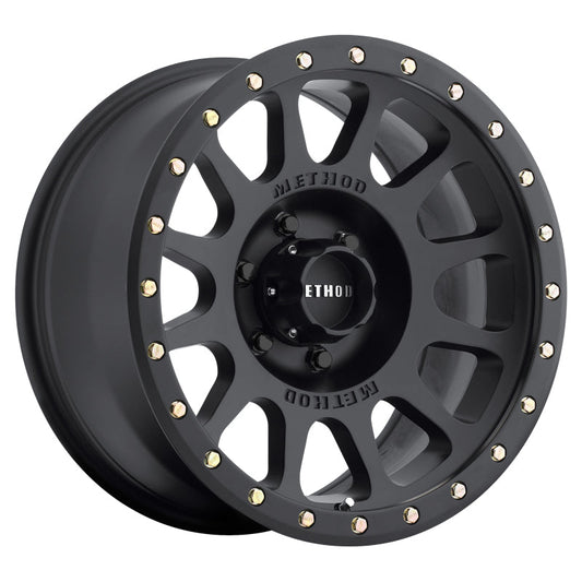 (set of 4) Method MR305 NV Matte Black | 17x8.5" +0mm | 6x5.5in Wheel