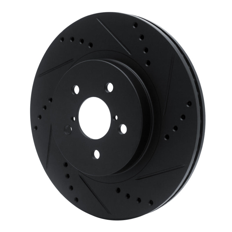 R1 Impreza 17-23 Drilled & Slotted Black Rotor | Subaru Impreza/Crosstrek (12-23) (ECB-13037R)