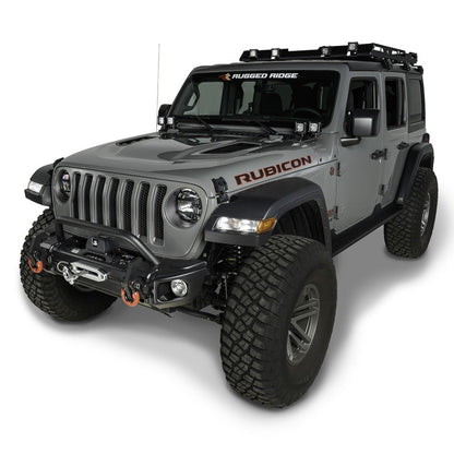 Rugged Ridge 11549.05 Arcus Front Bumper w/ Overrider for 2018‑26 Jeep JL/JT