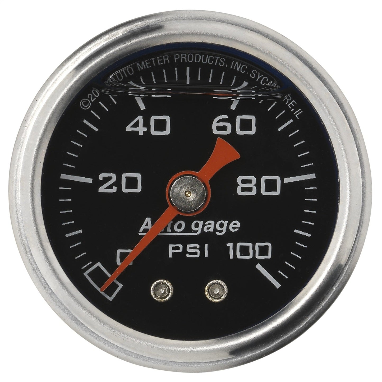 AutoMeter AutoGage 1.5in Liquid Filled Mechanical 0-100 PSI Fuel Pressure Gauge (2174)