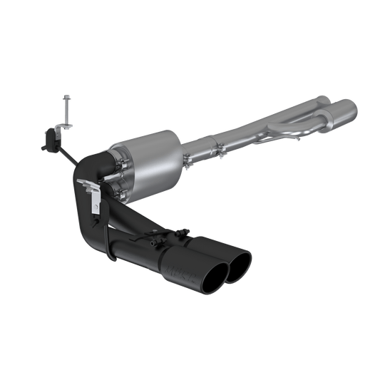 MBRP 2019+ Chevrolet Silverado 1500 4.5L/5.3L Pre-Axle Dual Side Exite w/ 4in OD Tip- Black Coated