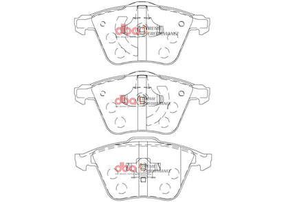 DBA XP Performance Front Brake Pads | Mazda Mazdaspeed3 2.3T (06-13) (DB2176XP)