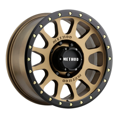 Method MR305 NV Bronze - Matte Black Lip | 18x9" +18mm | 8x170mm Wheel