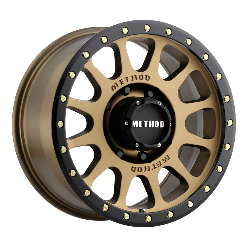 (set of 4) Method MR305 NV Bronze - Matte Black Lip | 17x8.5" +0mm | 8x6.5in Wheel