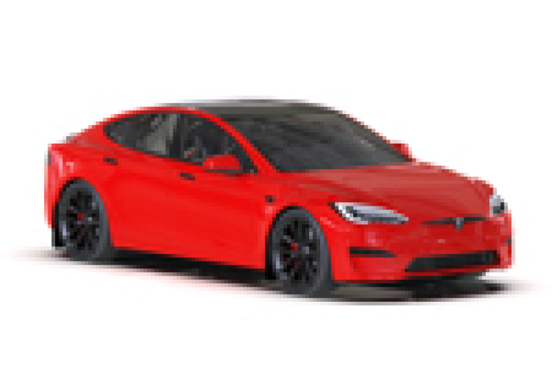 Rally Armor 21-25 Tesla Model S / S Plaid Black UR Mud Flap w/White Logo