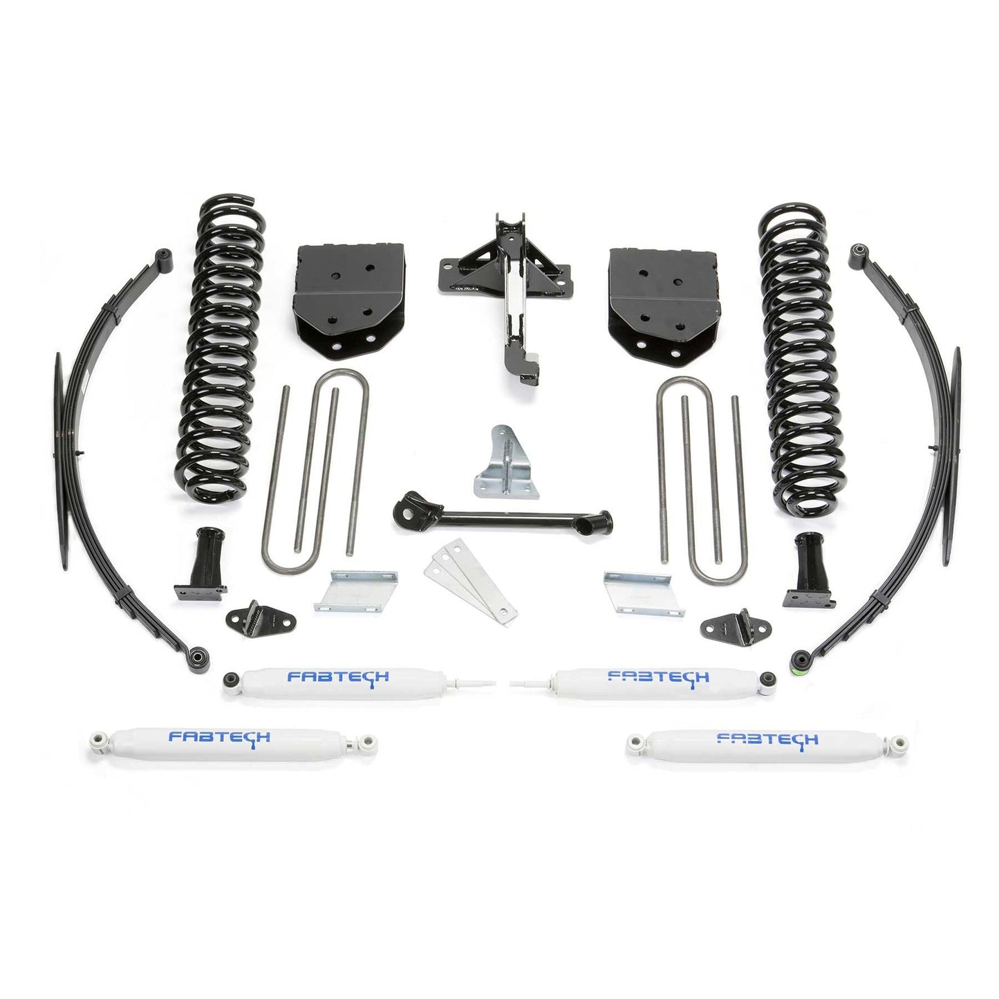 Fabtech 8" Basic Suspension System w/ Performance Shocks & Rear Leaf Springs | Ford F250/350 4WD (08-16) (K2127)