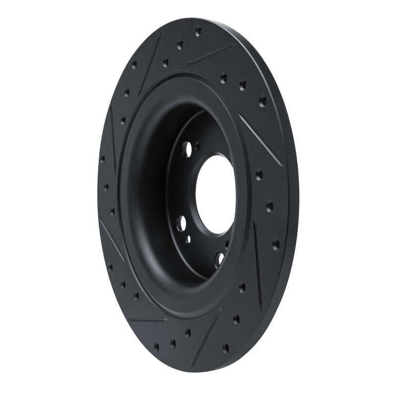 R1 17-25 Integra Rear Drilled & Slotted Black Rotor | Honda Civic/Type R/Acura Integra (ECB-59067R)