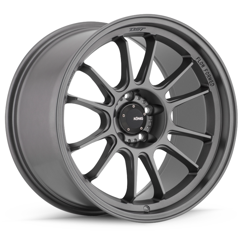 (set of 4) Konig Hypergram Matte Grey | 18x9.5" +35mm | 5x114.3mm Wheel