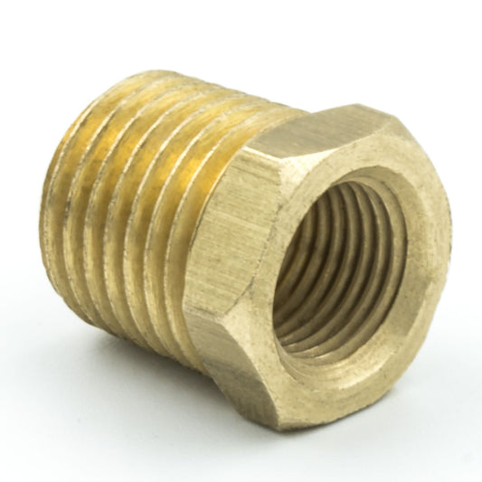 AutoMeter Brass Adapter Fitting - 1/4in NPT Male / 1/8in NPT Female (2279)