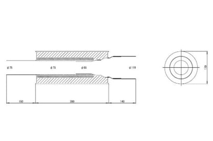 HKS Hi-Power Ti Muffler - Universal 120mm tip