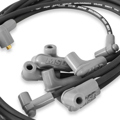 MSD 35653 Super Conductor Spark Plug Wire Set, Black