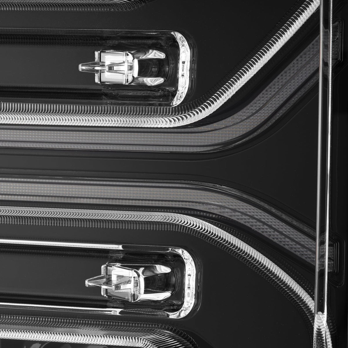 AlphaRex 23-26 Ford F-250 SD LUXX LED Proj Headlights Alpha Blk w/Activ Light/Seq Signal/Switchback