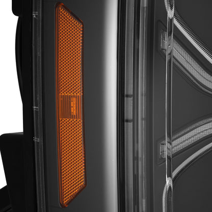 AlphaRex 23-26 Ford F-250 SD LUXX LED Proj Headlights Blk w/Activ Light/Seq Signal/Switchback