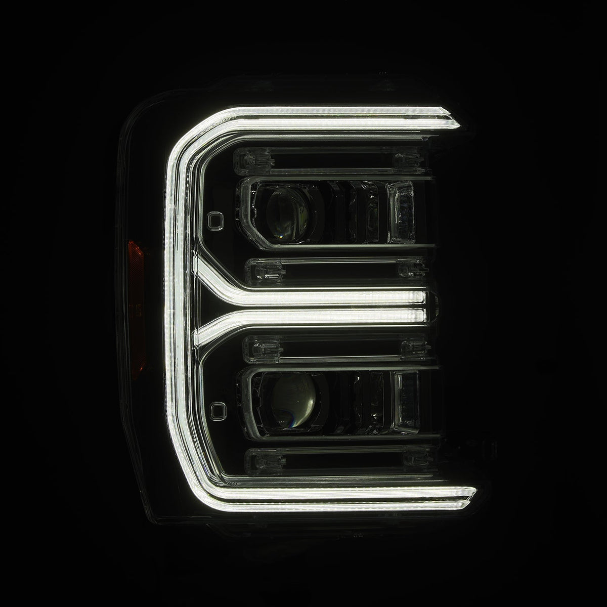 AlphaRex 2023 Ford F250-F450SD Luxx Series LED Proj Hdlights/ Chrome Activation Lt/ Seq Signal/DRL