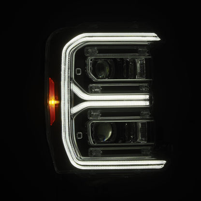 AlphaRex 2023 Ford F250-F450SD Luxx Series LED Proj Hdlights/ Chrome Activation Lt/ Seq Signal/DRL
