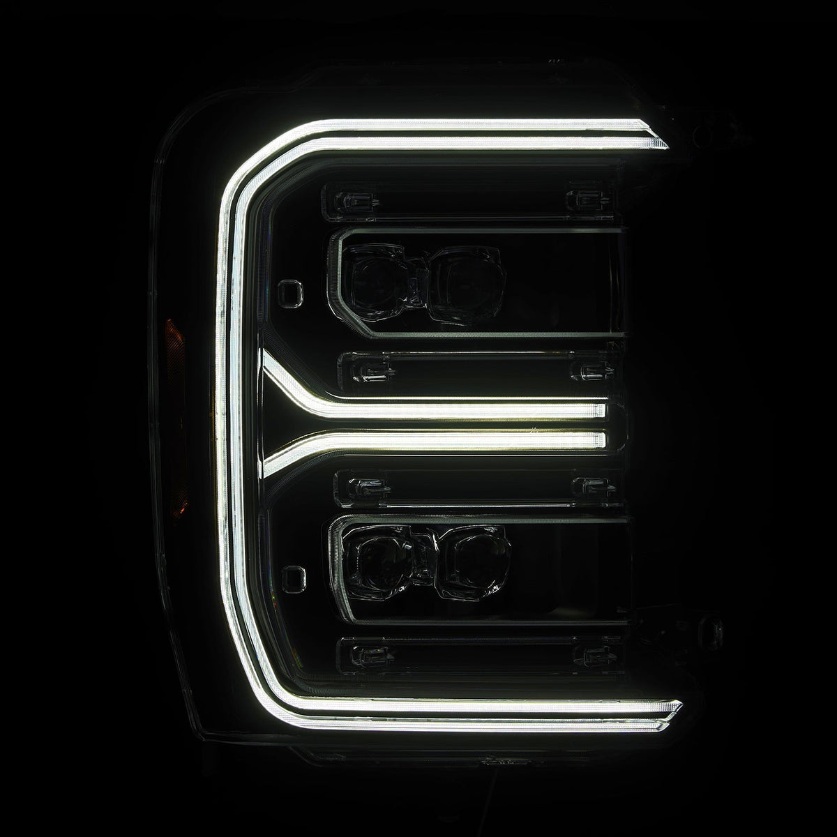 AlphaRex 23-26 Ford F-250 SD NOVA LED Proj Headlights Blk w/Activ Light/Seq Signal/Switchback