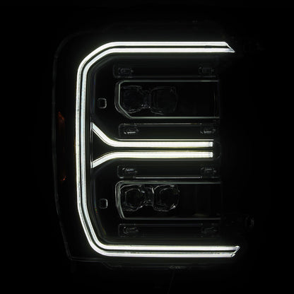 AlphaRex 23-26 Ford F-250 SD NOVA LED Proj Headlights Blk w/Activ Light/Seq Signal/Switchback
