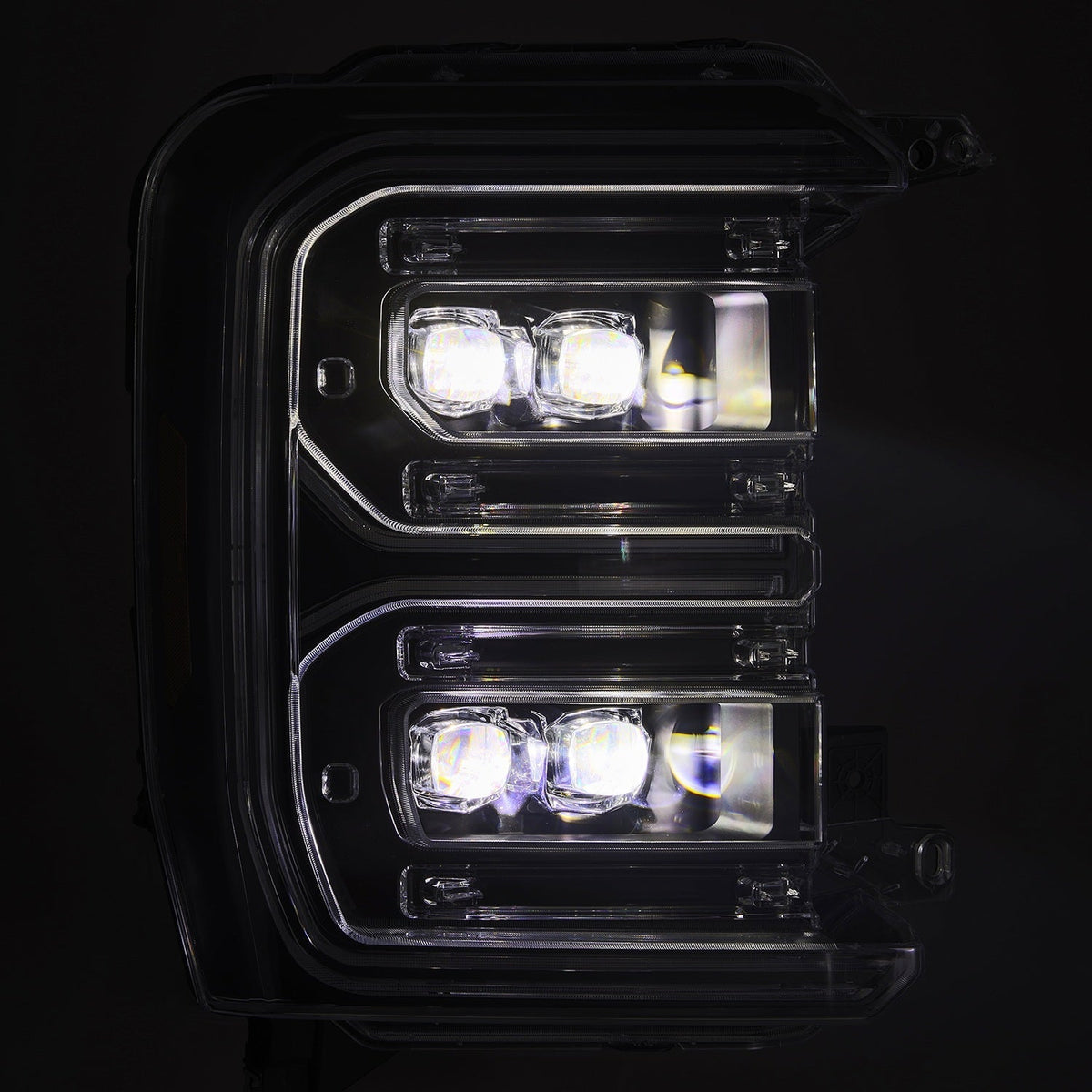 AlphaRex 23-26 Ford F-250 SD NOVA LED Proj Headlights Blk w/Activ Light/Seq Signal/Switchback