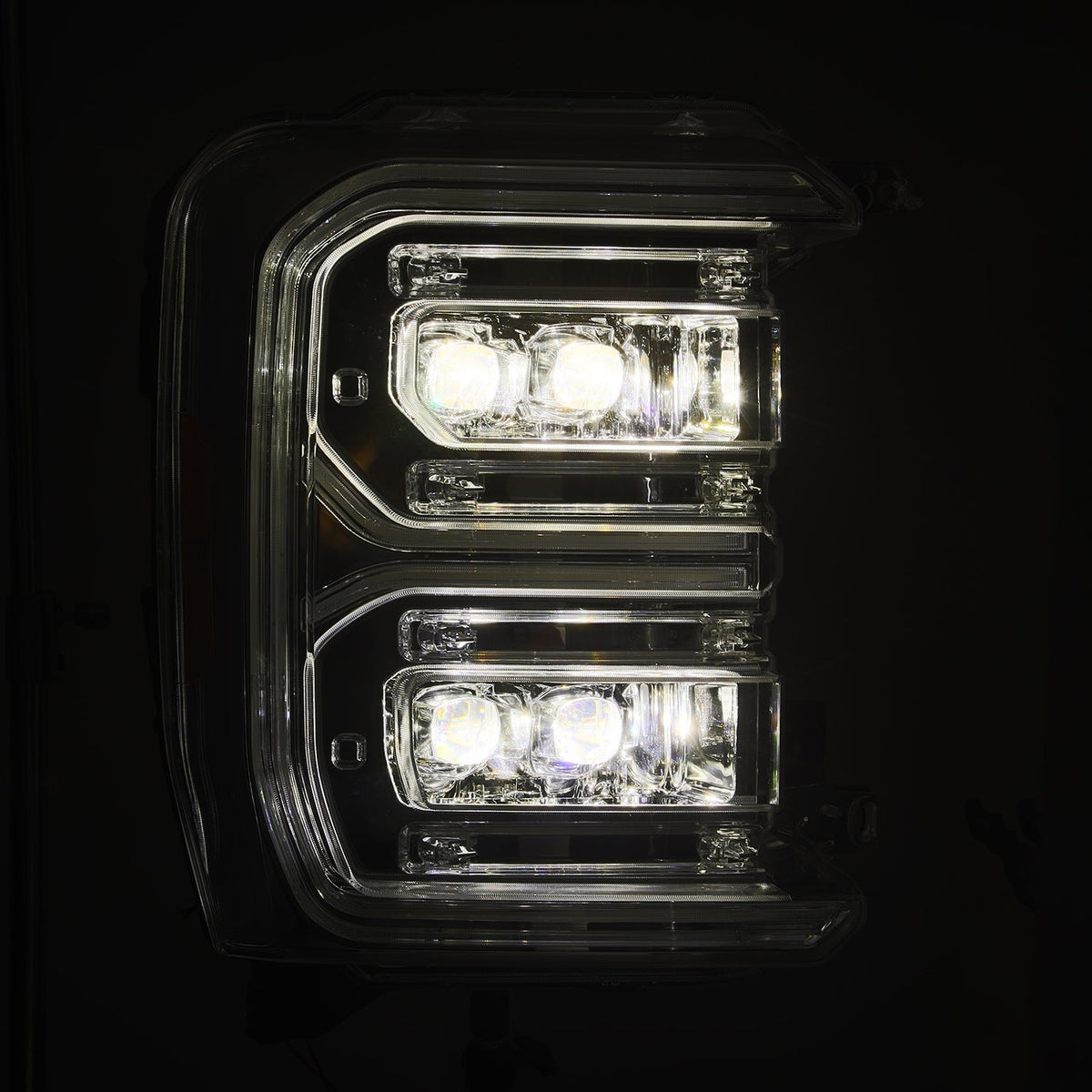 AlphaRex 2023 Ford F250-F450SD Luxx Series LED Proj Hdlights/ Chrome Activation Lt/ Seq Signal/DRL