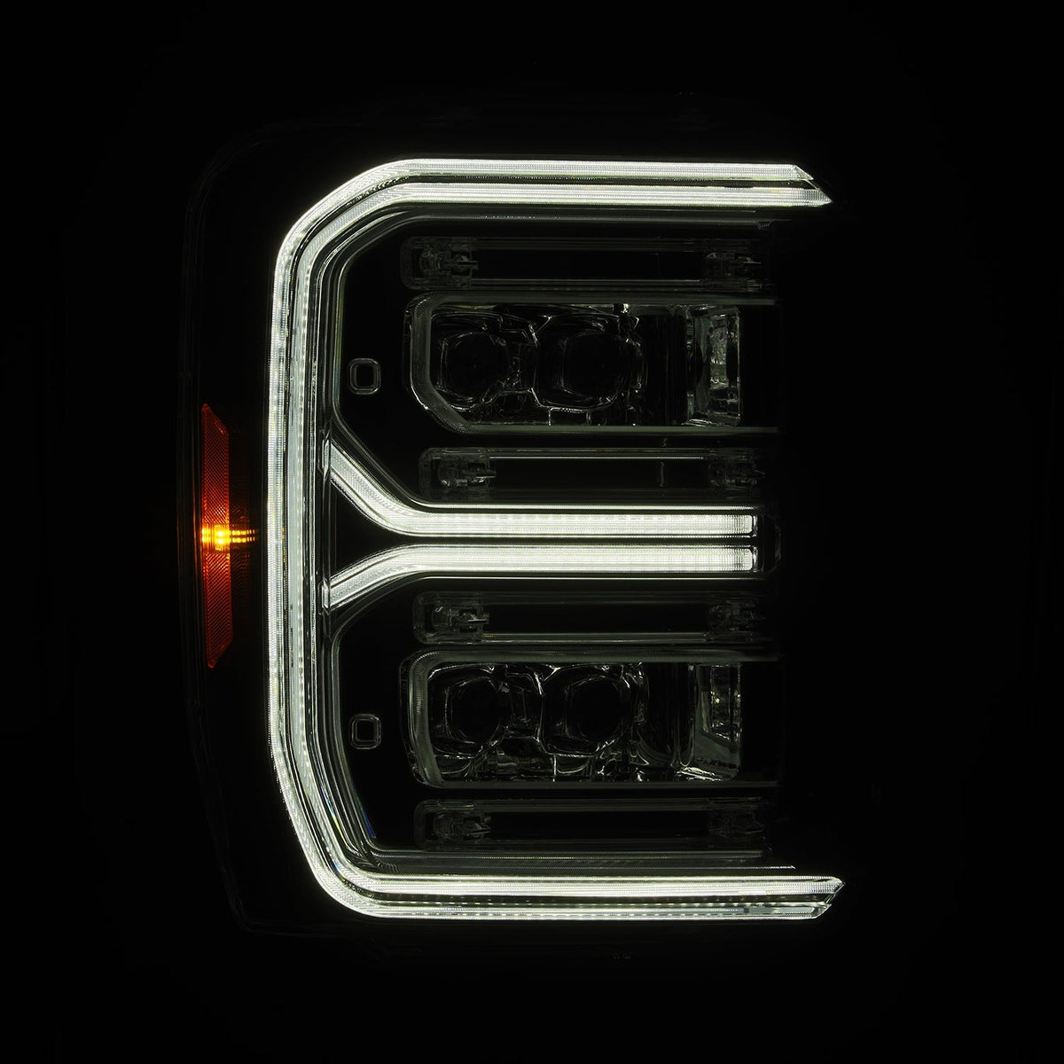 AlphaRex 2023 Ford F250-F450SD Luxx Series LED Proj Hdlights/ Chrome Activation Lt/ Seq Signal/DRL