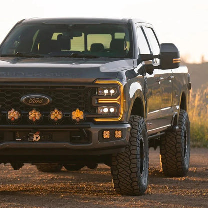 AlphaRex 2023 Ford F250-F450SD Luxx Series LED Proj Hdlights/ Chrome Activation Lt/ Seq Signal/DRL