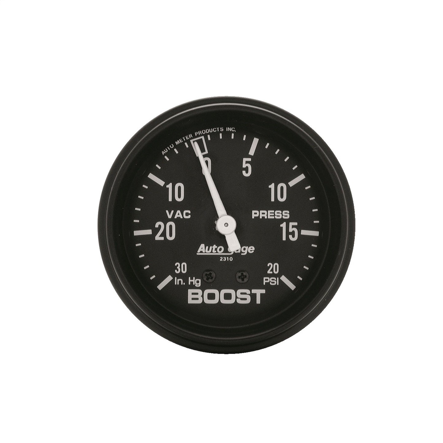 AutoMeter Black 2-5/8in 30 In Hg-Vac / 20 PSI Mechanical Vacuum/Boost Gauge (2310)