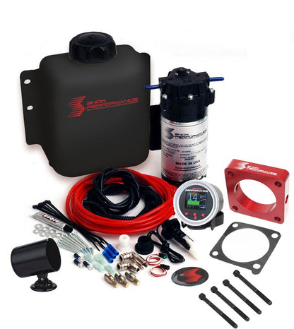 Snow Performance 08+ Charger Stg 2 Boost Cooler F/I Water Injection Kit (SS Braided Line & 4AN)