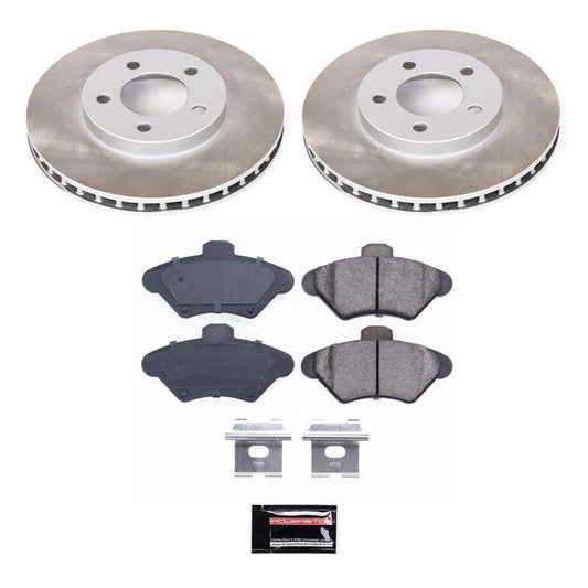 PowerStop 93-97 Mercury Cougar Front Semi-Coated Rotor Kit (SC1325)