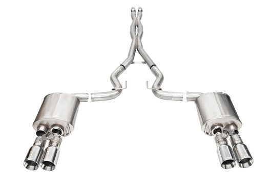 CORSA Xtreme Valved / 3.0 in Cat-Back 4.0 in Straight Tips | 2024 Mustang GT Coupe (21260)