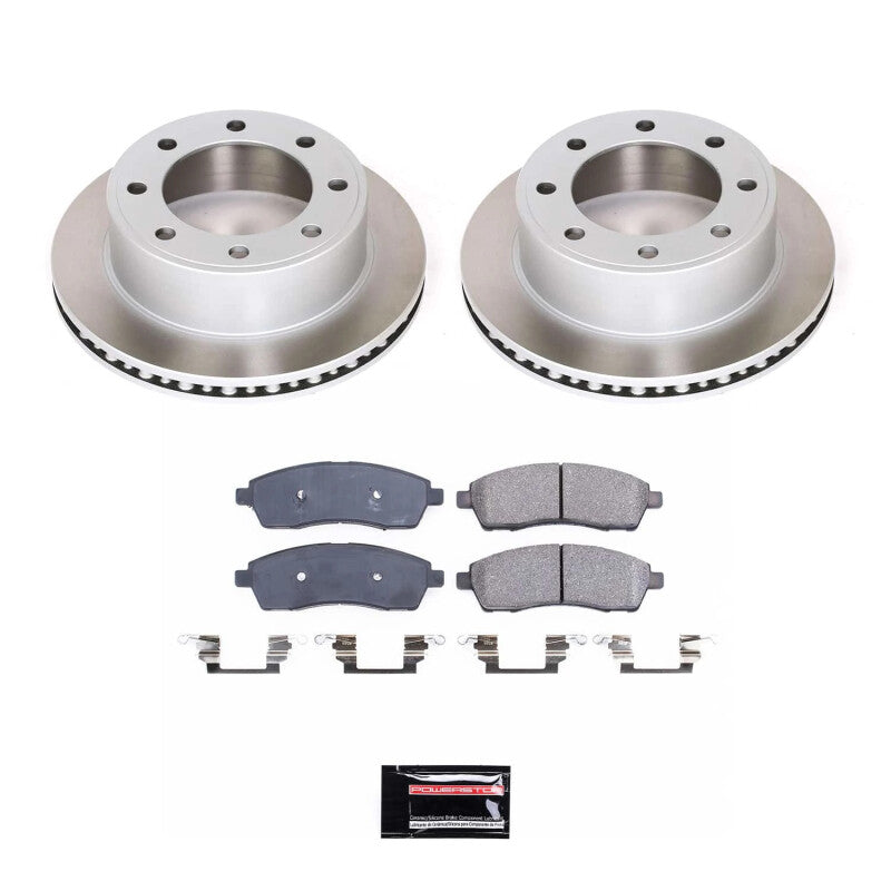 PowerStop 99-04 Ford F-350 Super Duty Rear Semi-Coated Rotor Kit (SC1890)