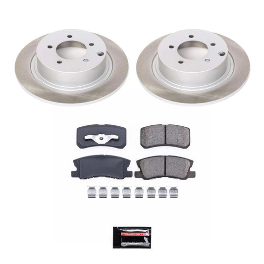 PowerStop 11-12 Mitsubishi Outlander Sport Rear Semi-Coated Rotor Kit (SC1630)