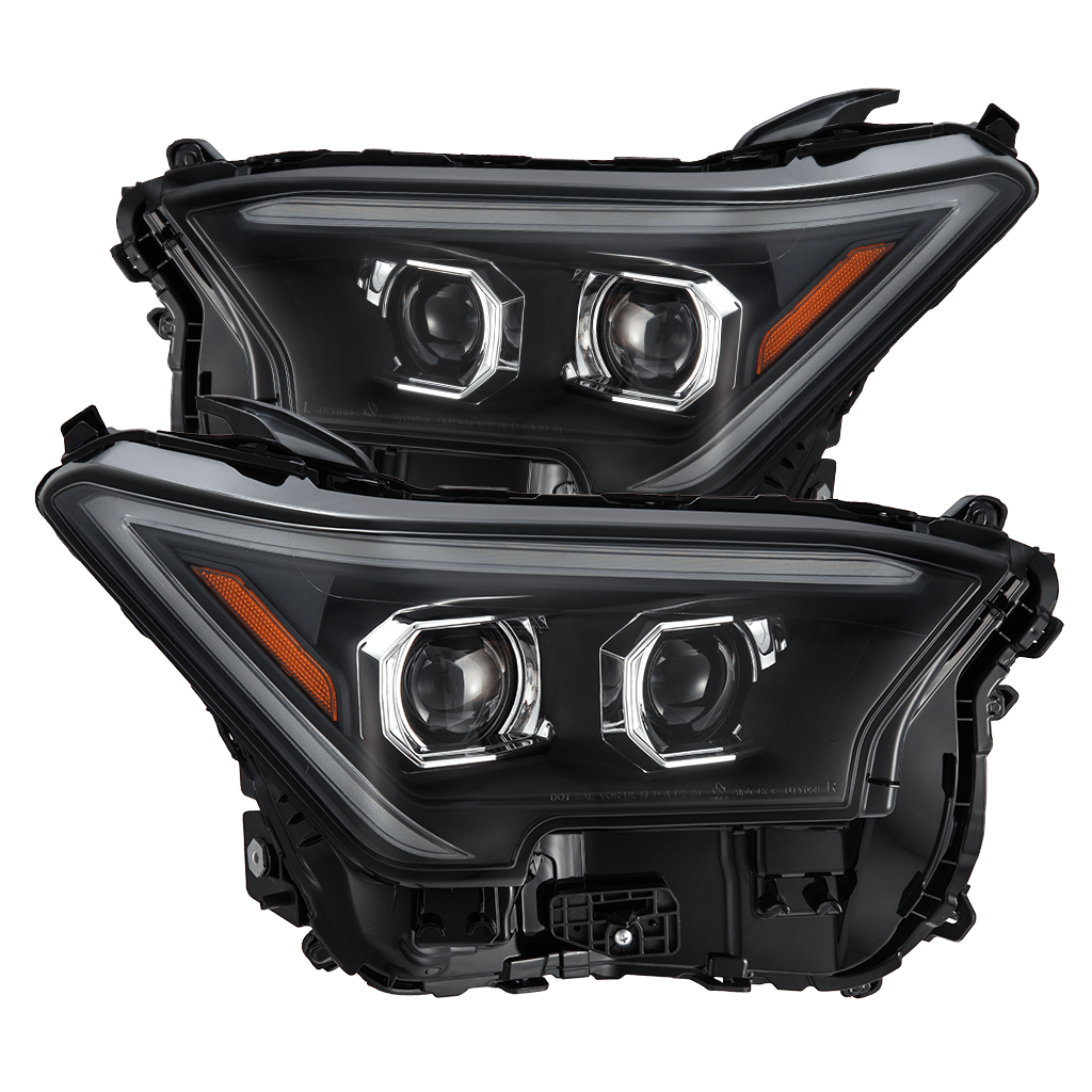 AlphaRex 24-25 Toyota Tacoma / 25-up 4Runner LUXX-Series LED Projector Headlights Black