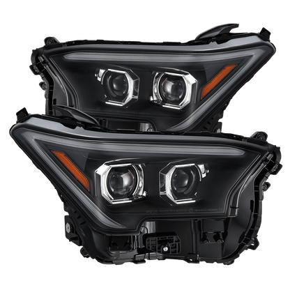 AlphaRex 24-25 Toyota Tacoma / 25-up 4Runner LUXX-Series LED Projector Headlights Black