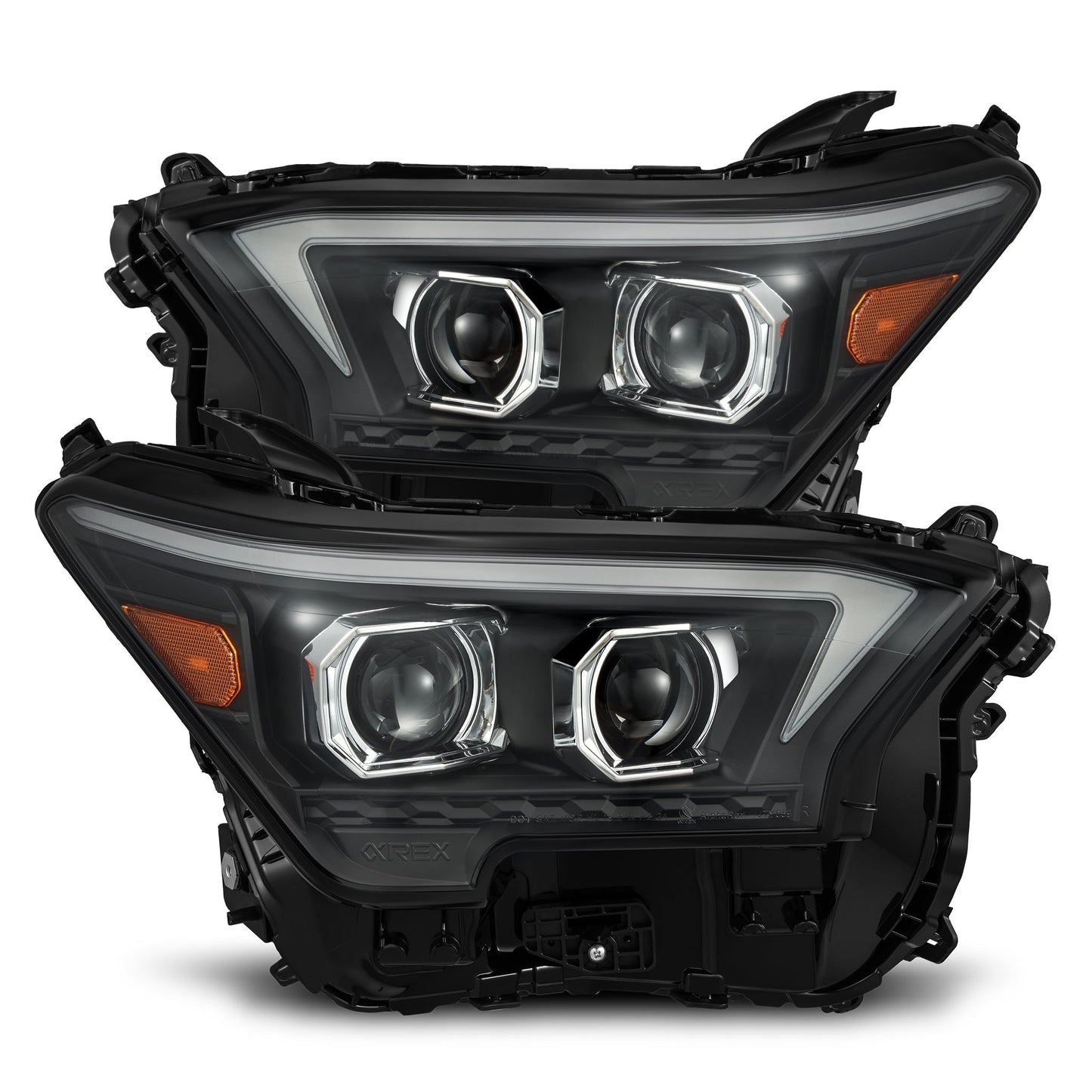 AlphaRex 24-25 Toyota Tacoma / 25-up 4Runner OG-Style LUXX-Series LED Projector Headlights Black