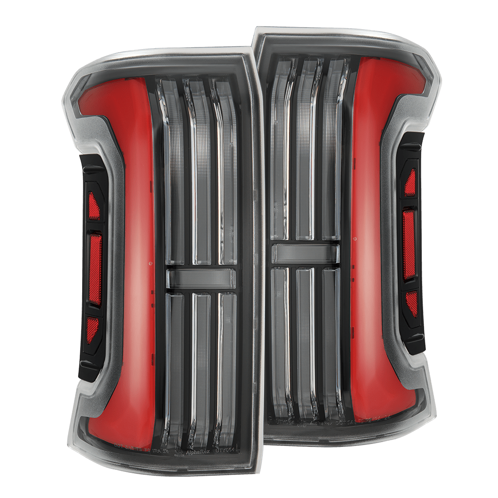 AlphaRex 24-25 Toyota Tacoma NOVA-Series Prismatic LED Tail Lights Black-Red