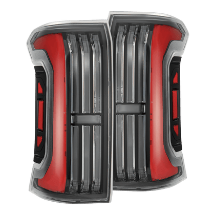 AlphaRex 24-25 Toyota Tacoma NOVA-Series Prismatic LED Tail Lights Black-Red