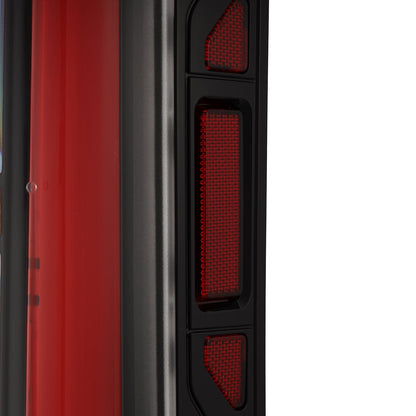 AlphaRex 24-25 Toyota Tacoma NOVA-Series Prismatic LED Tail Lights Black-Red