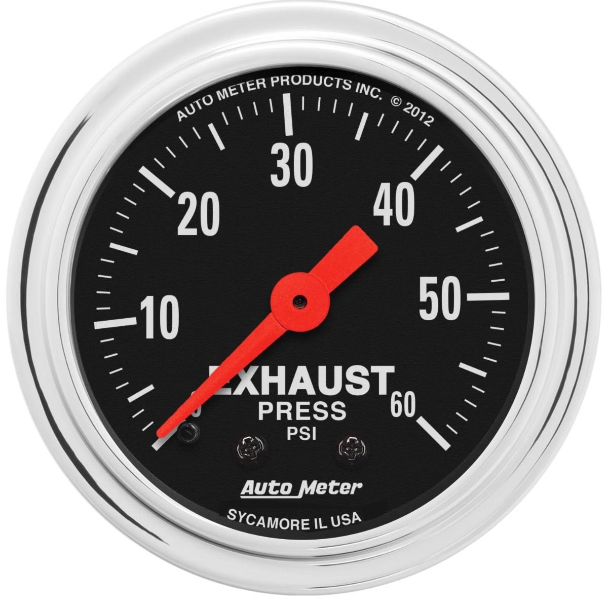 AutoMeter Gauge Exhaust Pressure 2-1/16in. 60 PSI Mechanical Traditional Chrome (2415)