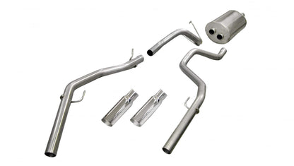 CORSA Sport / 3.0 in Cat-Back DRE 4.0 in Single Tips | 2009-2021c RAM 1500 4.7L, 5.7L 140WB (24425)