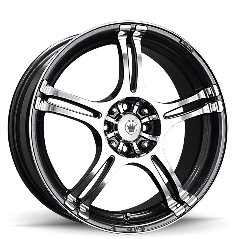 (set of 4) Konig Incident Graphite | 17x7" +40mm | 10x108/115mm Wheel