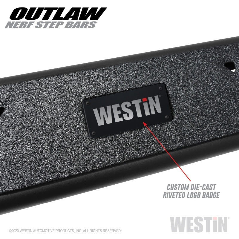Westin 58-54165 Outlaw Nerf Step Bar For 2020-2023 Jeep Gladiator