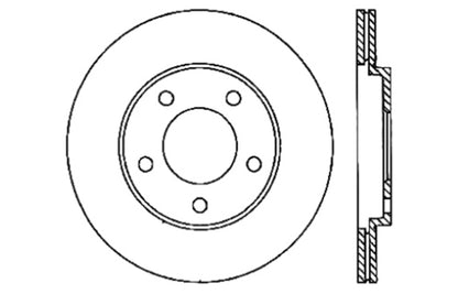 StopTech 128.61087R Sport Cross-Drilled Disc Brake Rotor for 05-14 Mustang