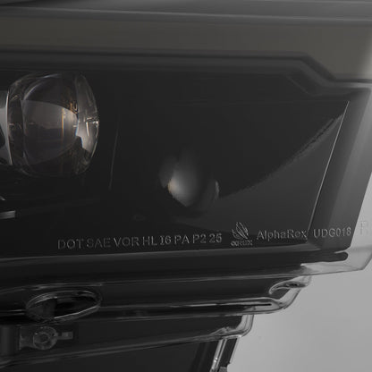 AlphaRex 880890 NOVA Quad LED Headlights Alpha-Black for 25-26 Ram 1500