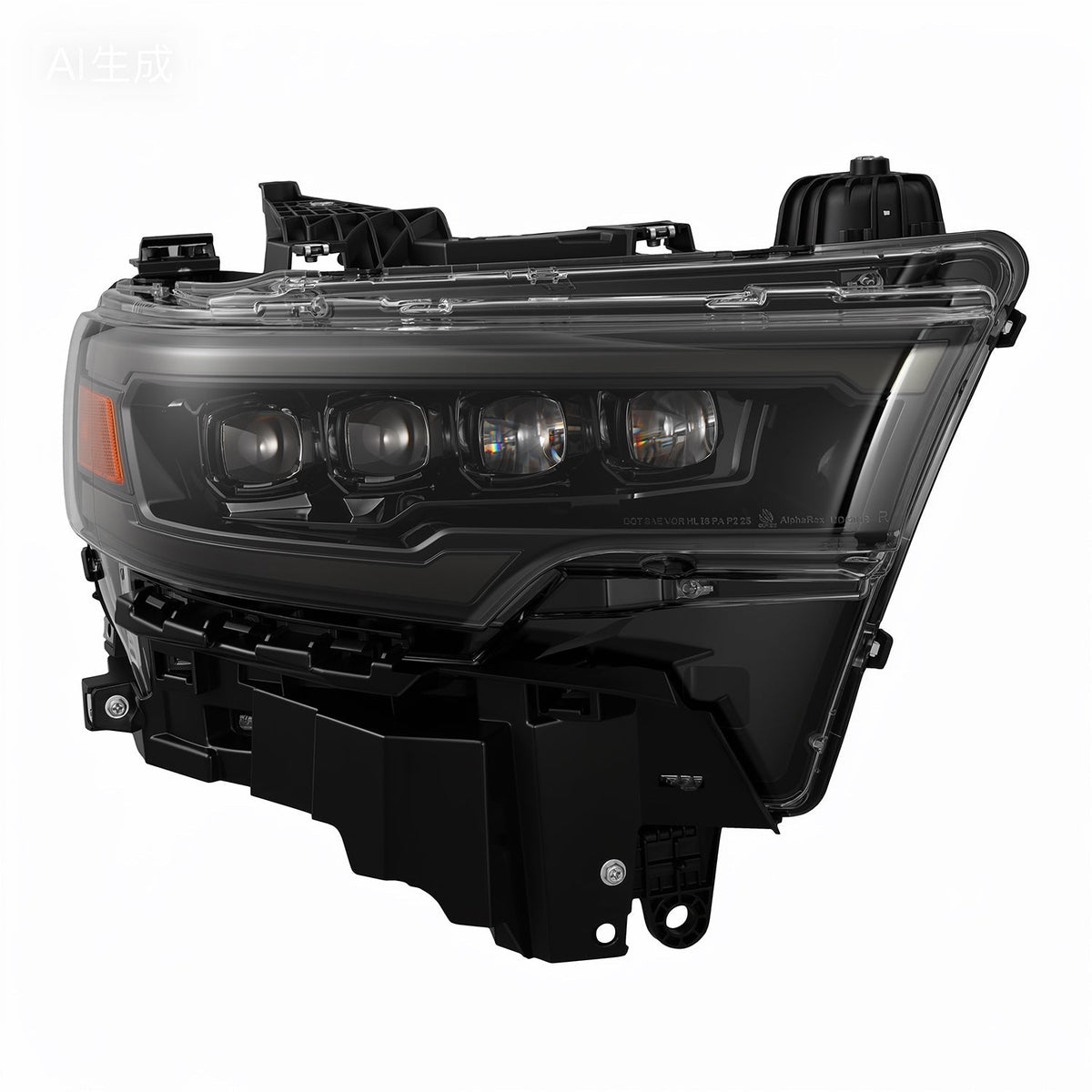 AlphaRex 880890 NOVA Quad LED Headlights Alpha-Black for 25-26 Ram 1500