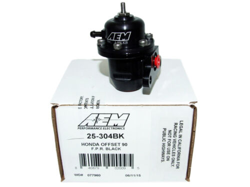 AEM Electronics Adjustable Fuel Pressure Regulator Black (25-304BK)