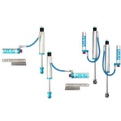 King Shocks 2.5 Performance w/ Remote Reservoir Non-Adjustable Shocks Set - 1998-2012 Toyota Land Cruiser 100 4WD