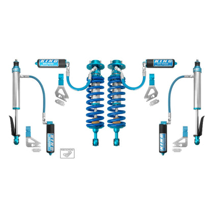 King Shocks 2.5 Performance Coilovers w/ Adjustable Remote Reservoir + Rear Adj Reservoir Shocks Set w/0-2.5" lift - 2022-2024 Toyota Tundra 4WD