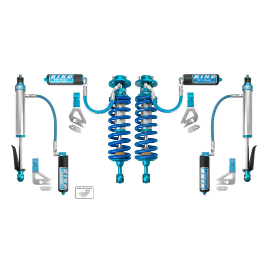 King Shocks 2.5 Performance Coilovers w/ Adjustable Remote Reservoir + Rear Adj Reservoir Shocks Set w/0-2.5" lift - 2022-2024 Toyota Tundra 4WD