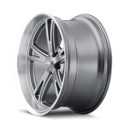 (set of 4) Ridler Wheels 606 Gloss Grey Machined | 20x8.5" +0mm | 5x120.65mm Wheels